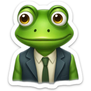 Frog full imogi sticker