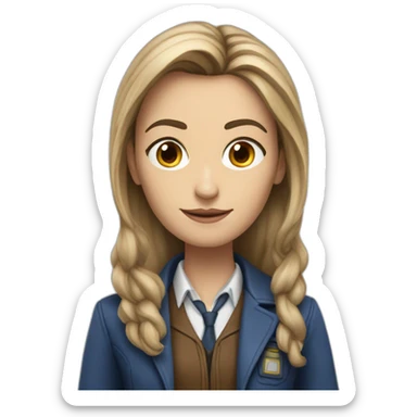 Caucasian-Girl-Companion-to-DoctorWho-David-Tennant sticker