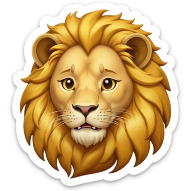 flirtatious lion looking sideways with suggestive expression sticker