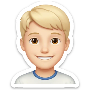 smiling boy indoors sticker