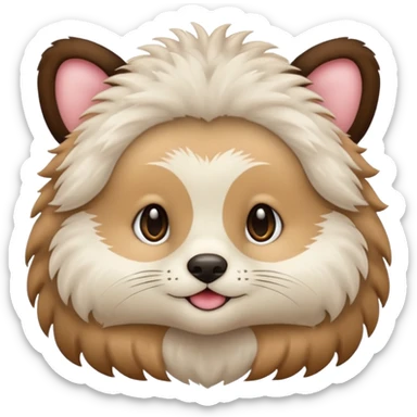 cute animal half sticker