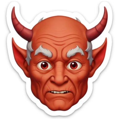 👴🏻 make the old man emoji look devil and also give him the horns just like animals or devil! sticker
