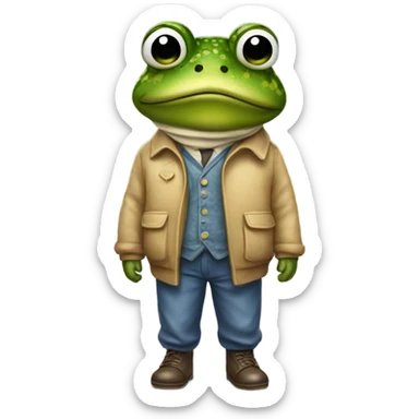 Toad dressed like a boy sticker