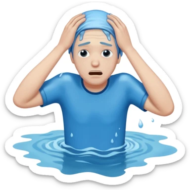 man drowning sticker