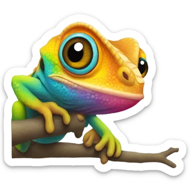 Chameleon cute sticker