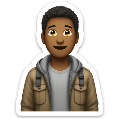 boy saying hai sticker