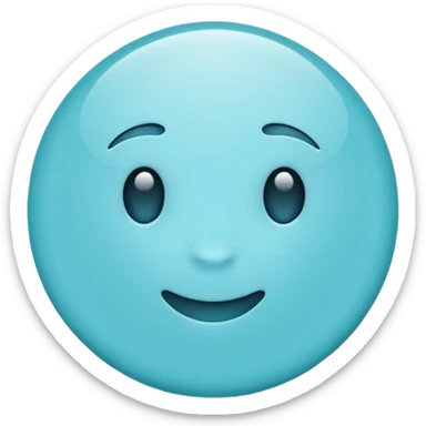 cyan circle plain with shade sticker