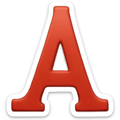 big RED letter "A" sticker