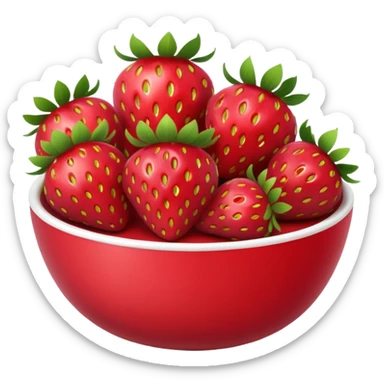 A bowl of strawberries  sticker