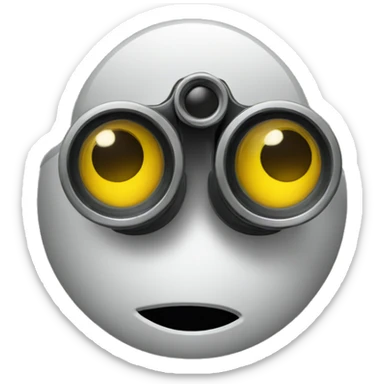 smiley with binoculars sticker