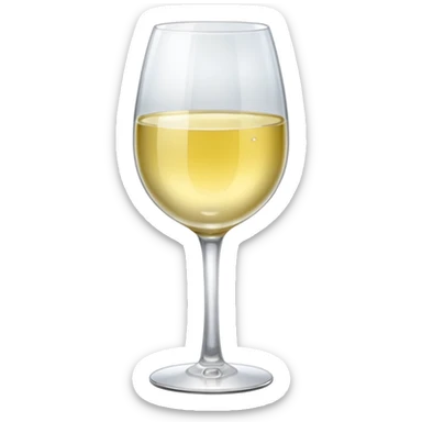 white wine different glass sticker