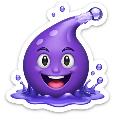 Purple-indigo-Violet grimace shake sticker
