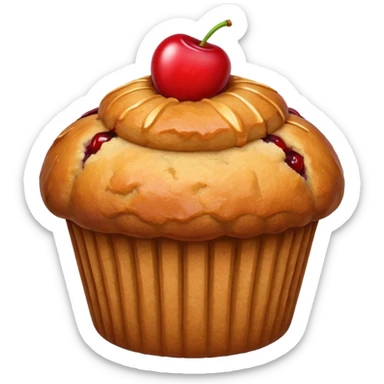 muffin with cherry  sticker