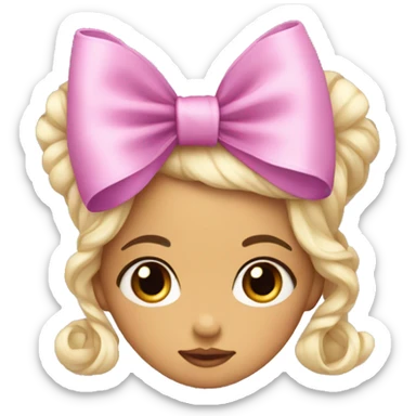 cute bow coquette style sticker