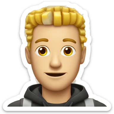 Belgian guy with French fries sticker