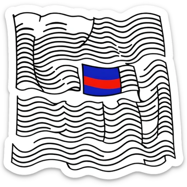 Thai flag with red, white, and blue horizontal stripes sticker
