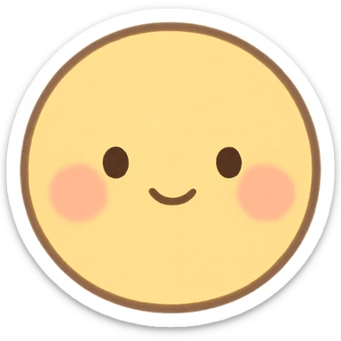 cute emoji, blushing cheeks, tiny mouth, soft expression sticker