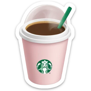 Light pink coffee Starbucks  sticker