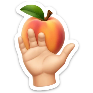 Peach wit a hang print sticker