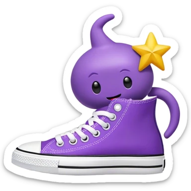 Converse on Tinky Winky  sticker