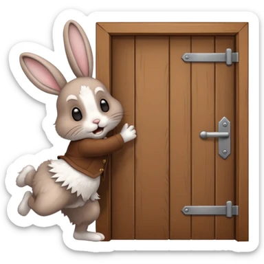 I want the alliance leader to kick me out of the alliance and close the door, so that they both look like rabbits. sticker