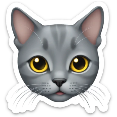 Cutest chartreux cat sticker