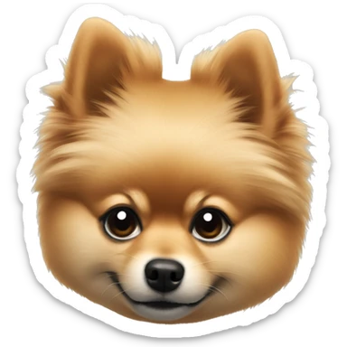 Pomeranian Spitz blak sticker