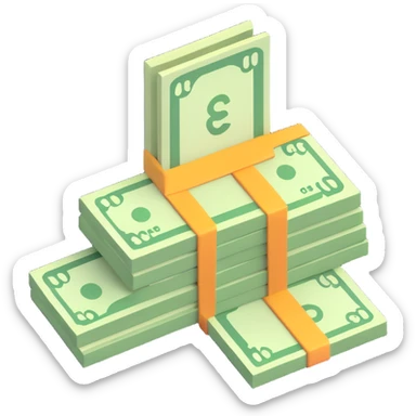 money on bank account sticker