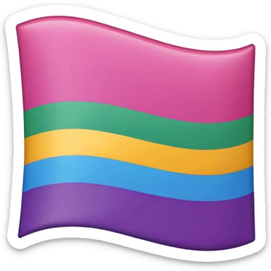 Straight ally flag combined with bisexual flag sticker