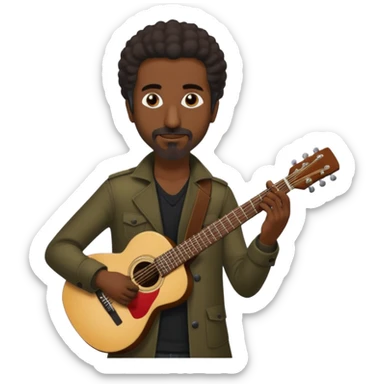 serj tankian holding a guitar sticker