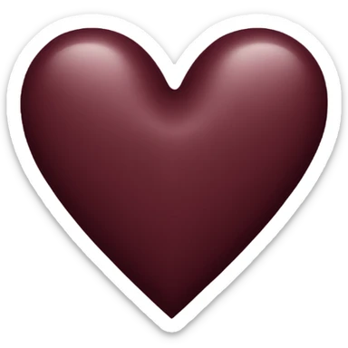 burgundy heart sticker