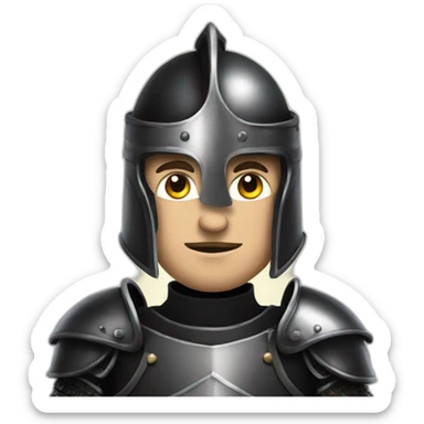 A knight in black armour sticker