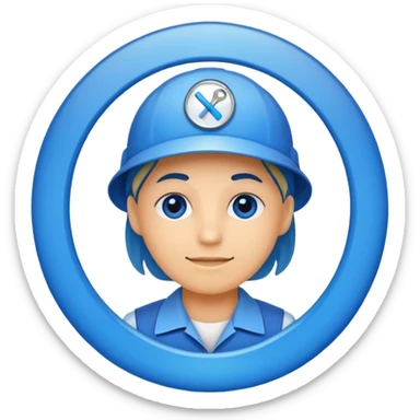 Logo certifier coché et belu sticker