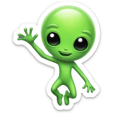 cute alien dance sticker