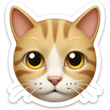 Unhappy,and Happy,a cat sticker