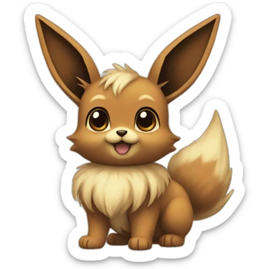 Eevee draws a drawing sticker