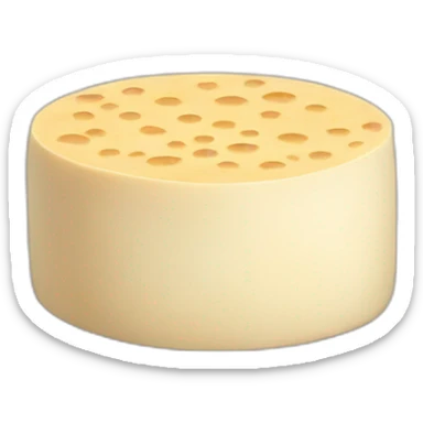 round tofu with a grid pattern on top sticker