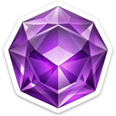 crystal amethyst sticker