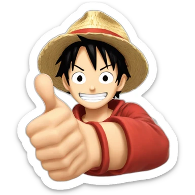 Thumb up Luffy sticker