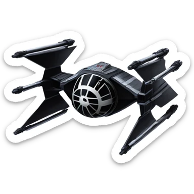 Darth Vader in an x wing fighter  sticker