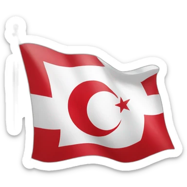 the turkish republic of northern cyprus flag sticker