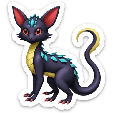 Shiny Salandit-Umbreon-Genet-Noivern-Noibat-Hybrid (Full body) sticker