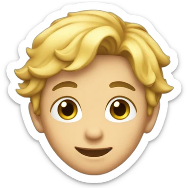 A flirting boy sticker