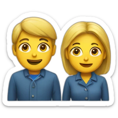 Deux personnes qui baisse sticker