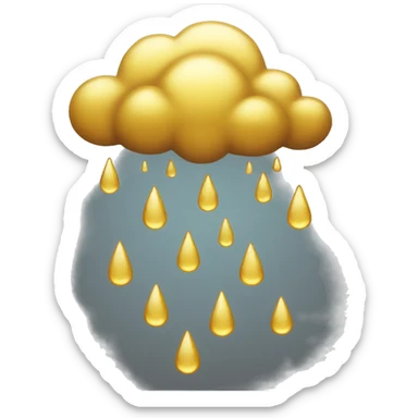 golden rain cloud sticker