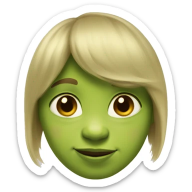 Shrek, as a boy, as a girl pretending to be a boy sticker
