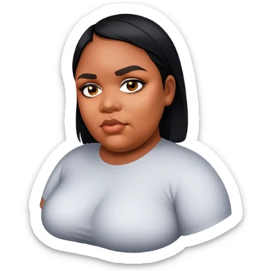 Fat and beauty girl￼ sticker