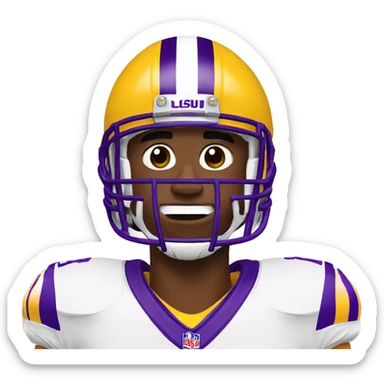 LSU football player sticker