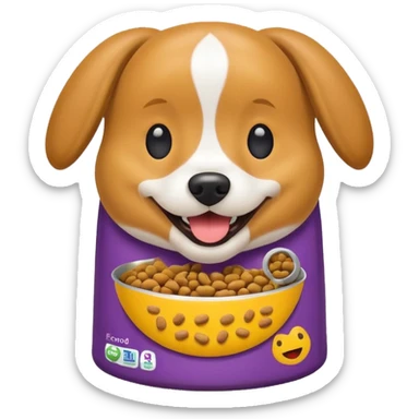 dog food packaging emoji sticker