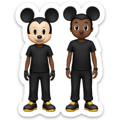 mickey en tn full black sticker